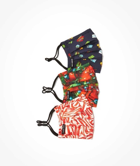 AEO Holiday Pleated Masks 3-Pack